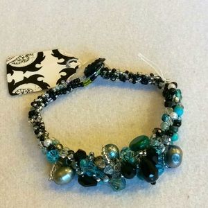 FINAL SALE PRICE CL Designs Pearl & Crystal Embellished Bracelet